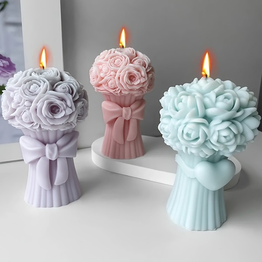 Bouquet Candles, Rose Candles, Home Decor, Flower Candle.